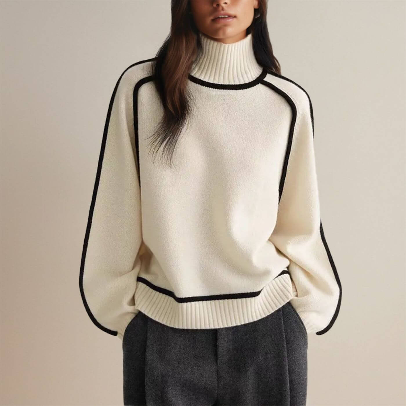 Cecilie™ - Varm Høyhalset Genser