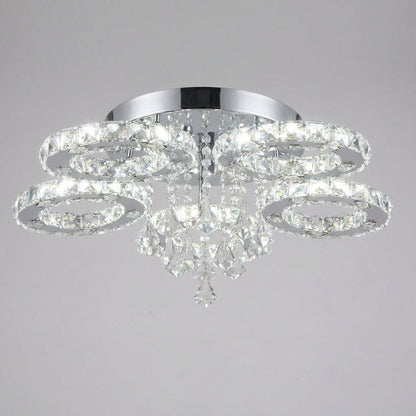 Ceiling Mounted Crystal Chandelier -  Aurellin