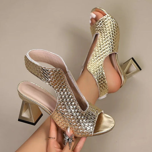 Lira - Structured Block-Heel Slingback Sandal