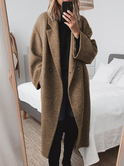 Cely | Bequemer Oversized Mantel mit Doppelknöpfen 0