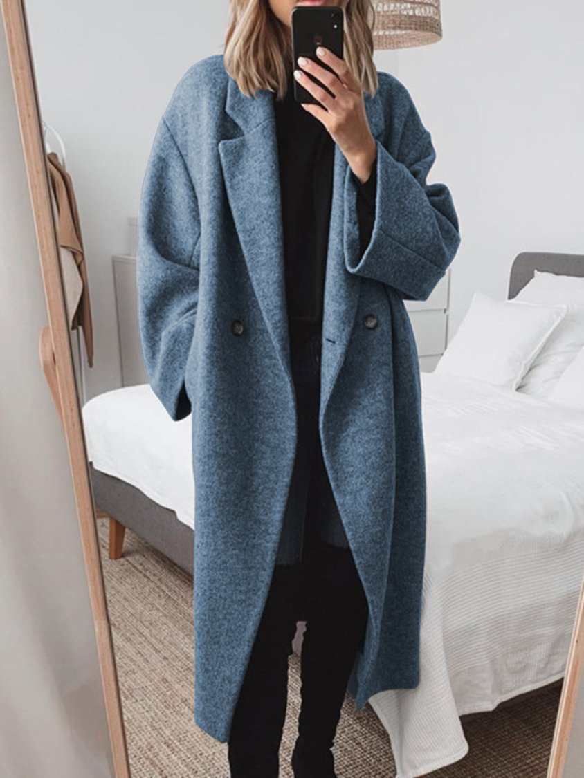 Cely | Bequemer Oversized Mantel mit Doppelknöpfen 2