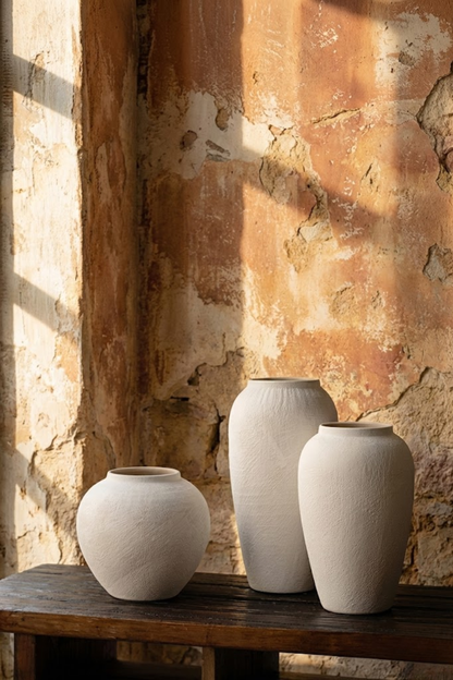 Matte Stone Ceramic Vase – Tall