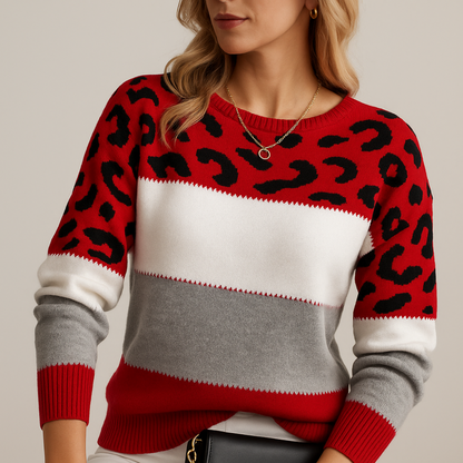 Simen | Elegant genser med leopardprint