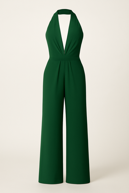 Sadie - salopette con scollo all'americana e tuta a gamba larga - Verde - 12/28/2024 americana gamba GOOD larga one-pieces sadie salopette scollo Summer/Jumpsuit tuta - Concept Palermo