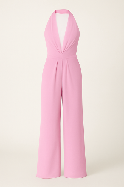 Sadie - salopette con scollo all'americana e tuta a gamba larga - Rosa - 12/28/2024 americana gamba GOOD larga one-pieces sadie salopette scollo Summer/Jumpsuit tuta - Concept Palermo