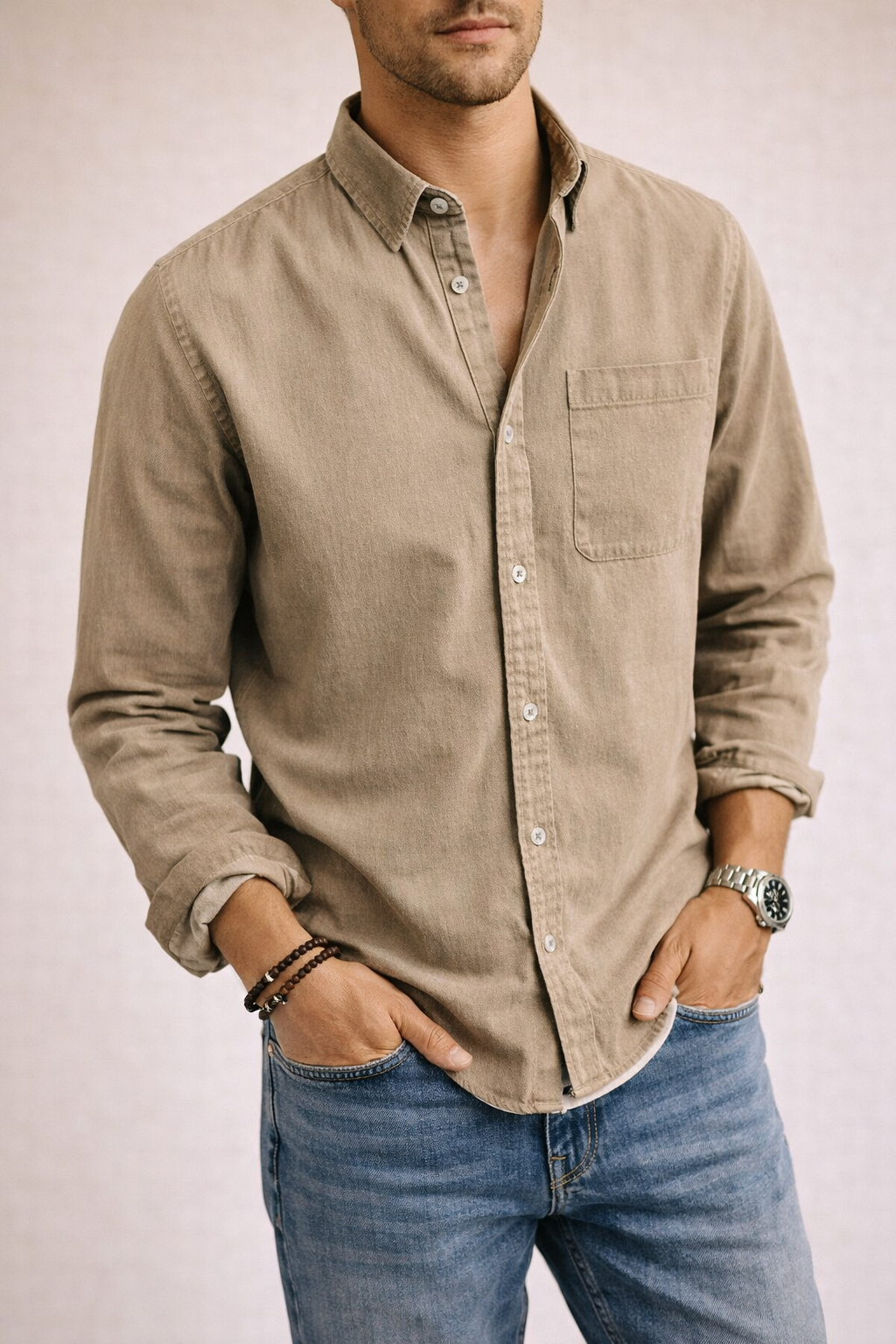 Men’s Classic Cotton Blend Shirt – Comfortable, Stylish & Versatile Daily Wear