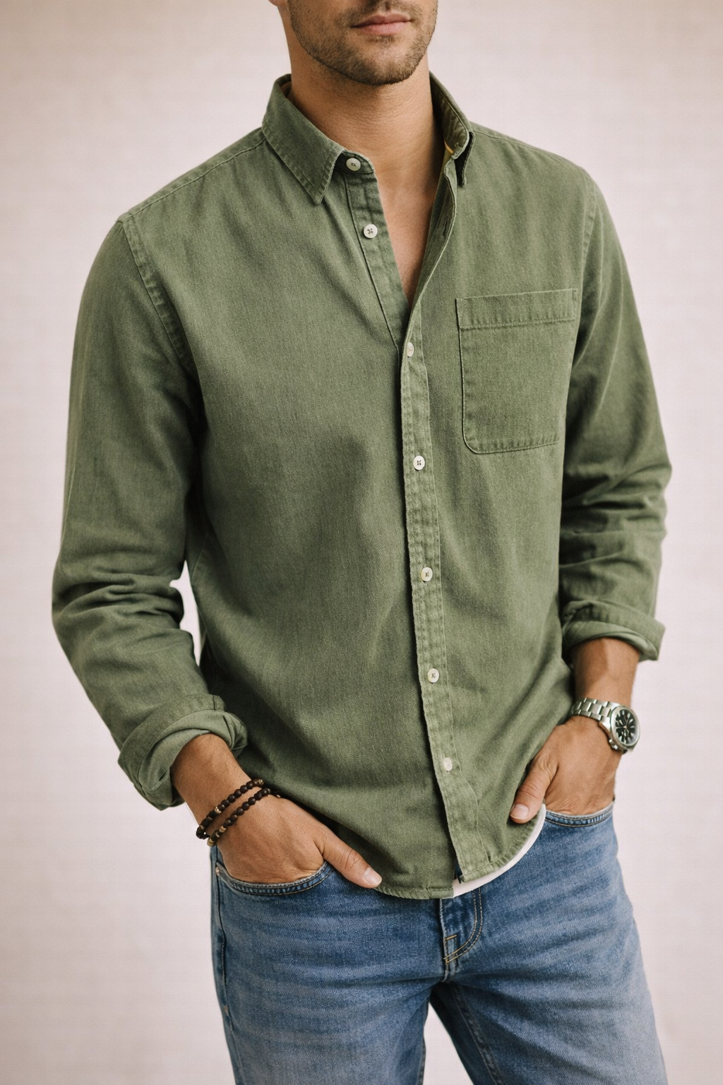 Men’s Classic Cotton Blend Shirt – Comfortable, Stylish & Versatile Daily Wear