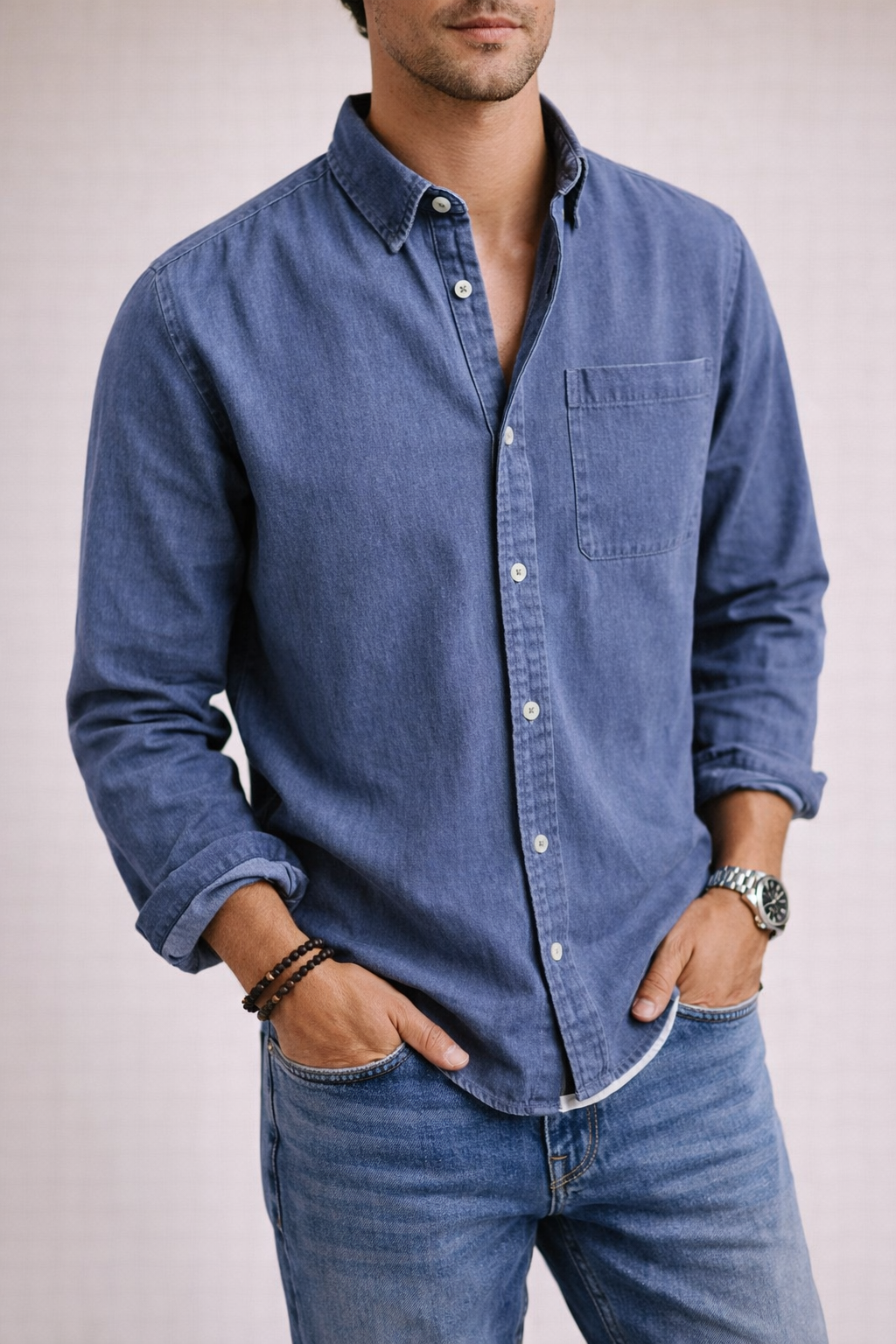 Men’s Classic Cotton Blend Shirt – Comfortable, Stylish & Versatile Daily Wear