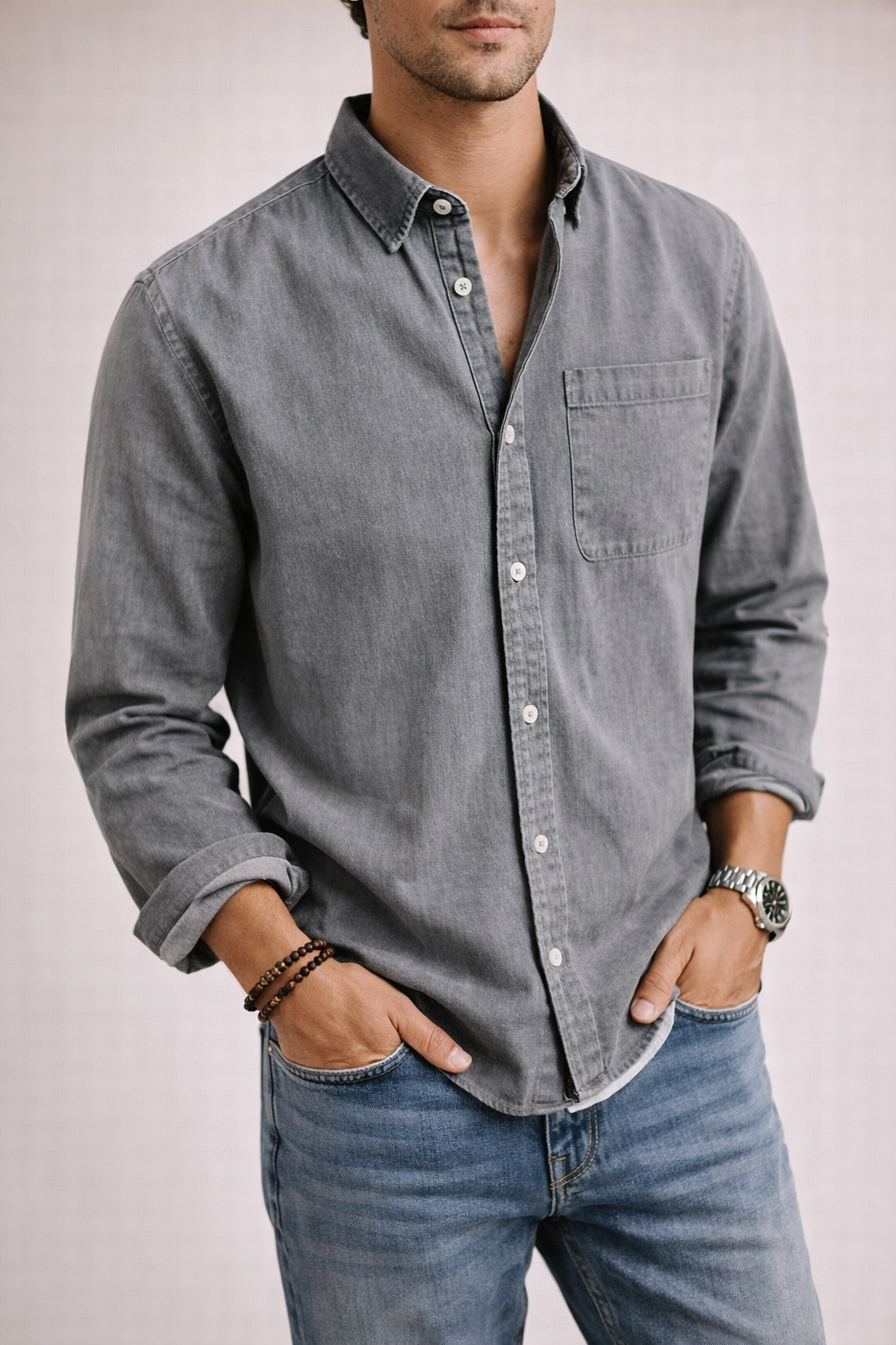 Men’s Classic Cotton Blend Shirt – Comfortable, Stylish & Versatile Daily Wear