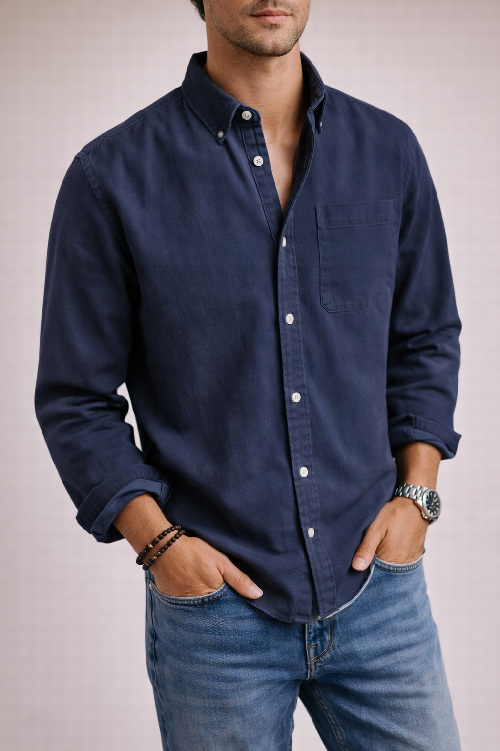 Men’s Classic Cotton Blend Shirt – Comfortable, Stylish & Versatile Daily Wear
