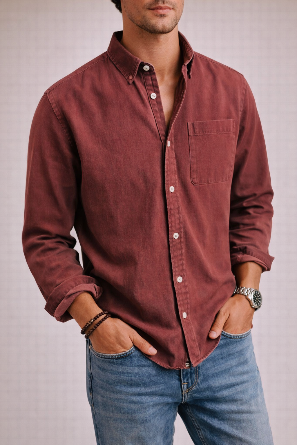 Men’s Classic Cotton Blend Shirt – Comfortable, Stylish & Versatile Daily Wear