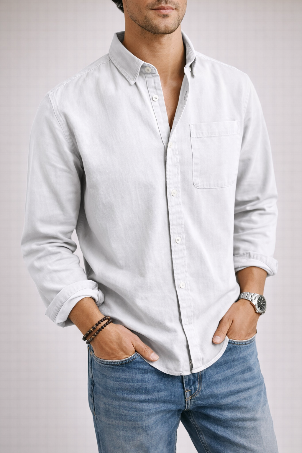 Men’s Classic Cotton Blend Shirt – Comfortable, Stylish & Versatile Daily Wear
