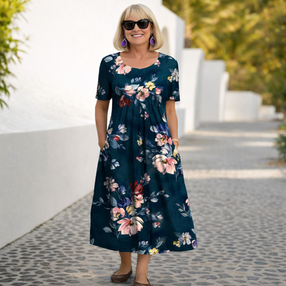 Robin | Blumen Midi Kleid