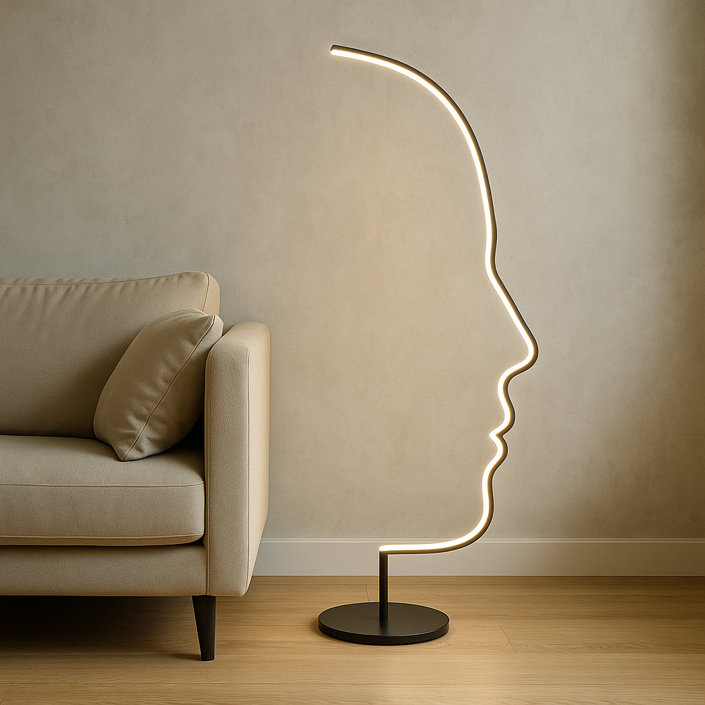 Ormono – Minimalistische Gezicht LED Vloerlamp