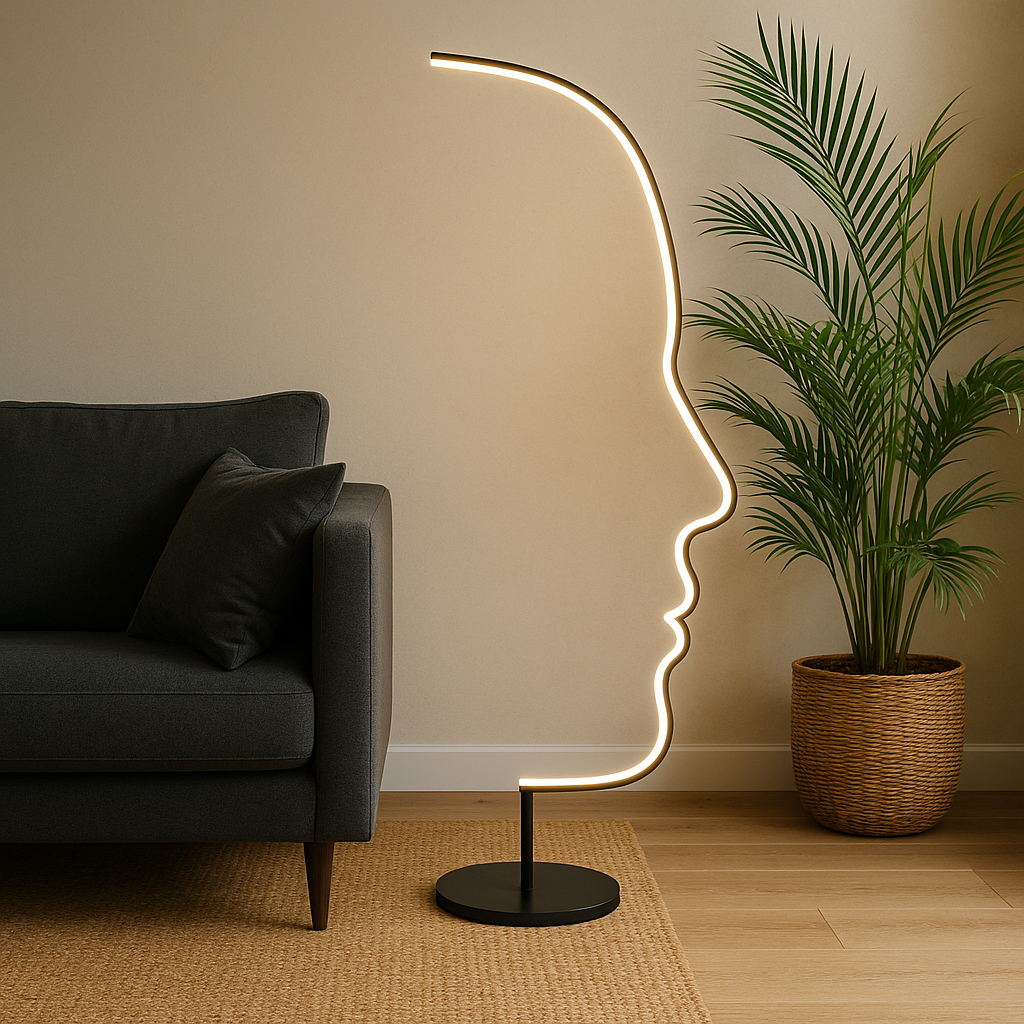Ormono – Minimalistische Gezicht LED Vloerlamp