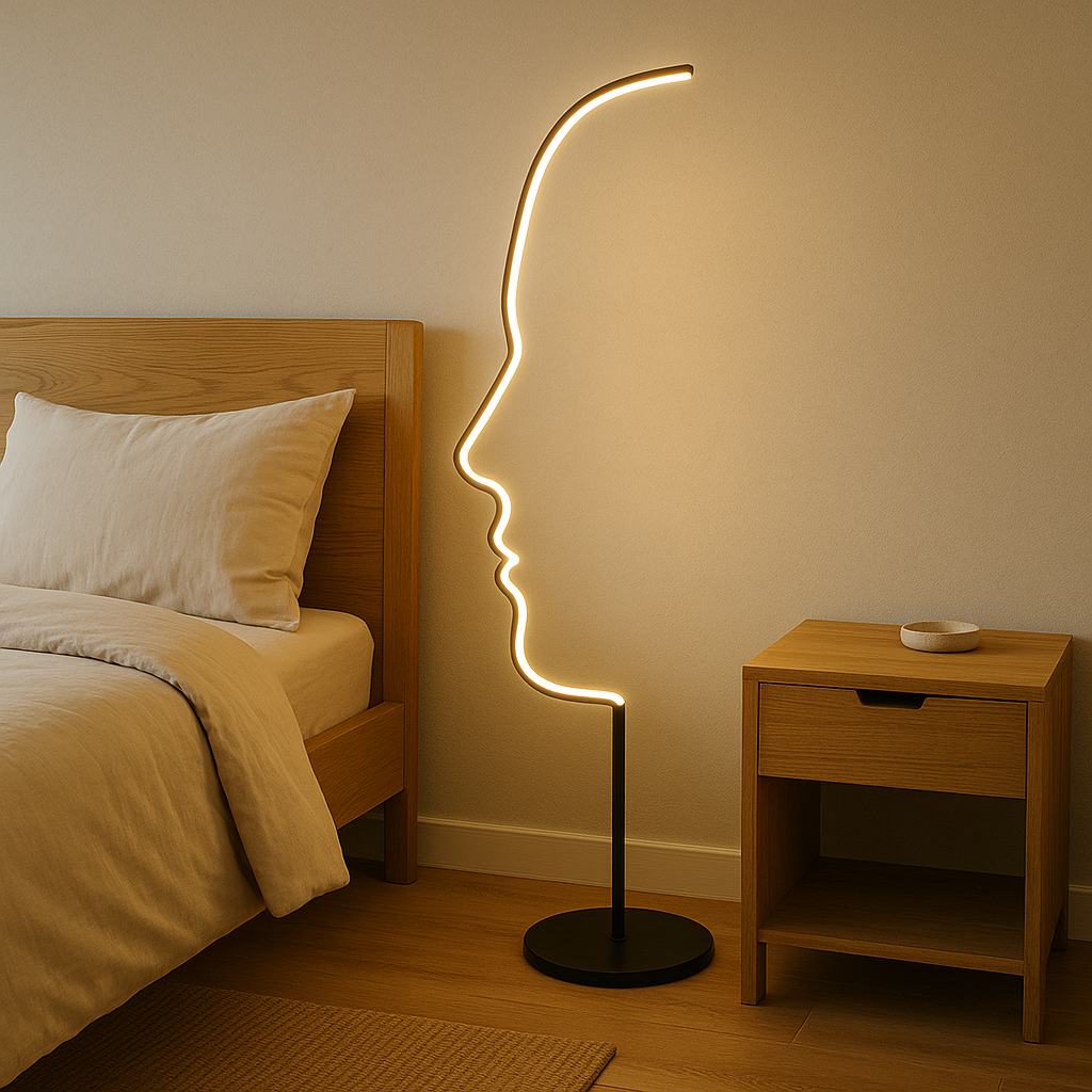 Ormono – Minimalistische Gezicht LED Vloerlamp