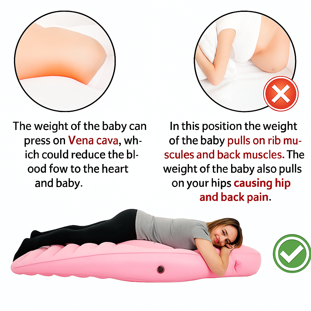 Oppustelig Graviditetsmadras med Ergonomisk Støtte