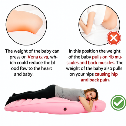 Oppustelig Graviditetsmadras med Ergonomisk Støtte