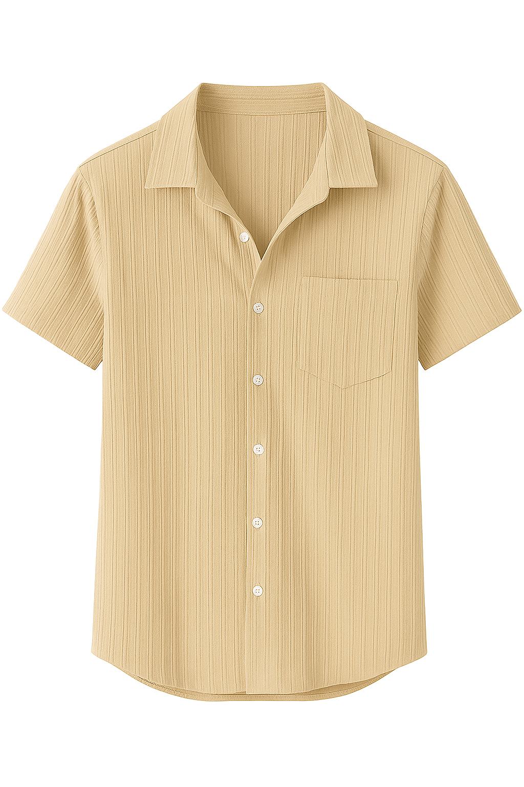 Camicia Estiva a Coste con Colletto Aperto Pelle Uomo - Cachi - aperto camicia camicia estiva colletto coste estiva men's polo men's polo shirt men's top clothes pelle polo shirts & polos - Concept Palermo