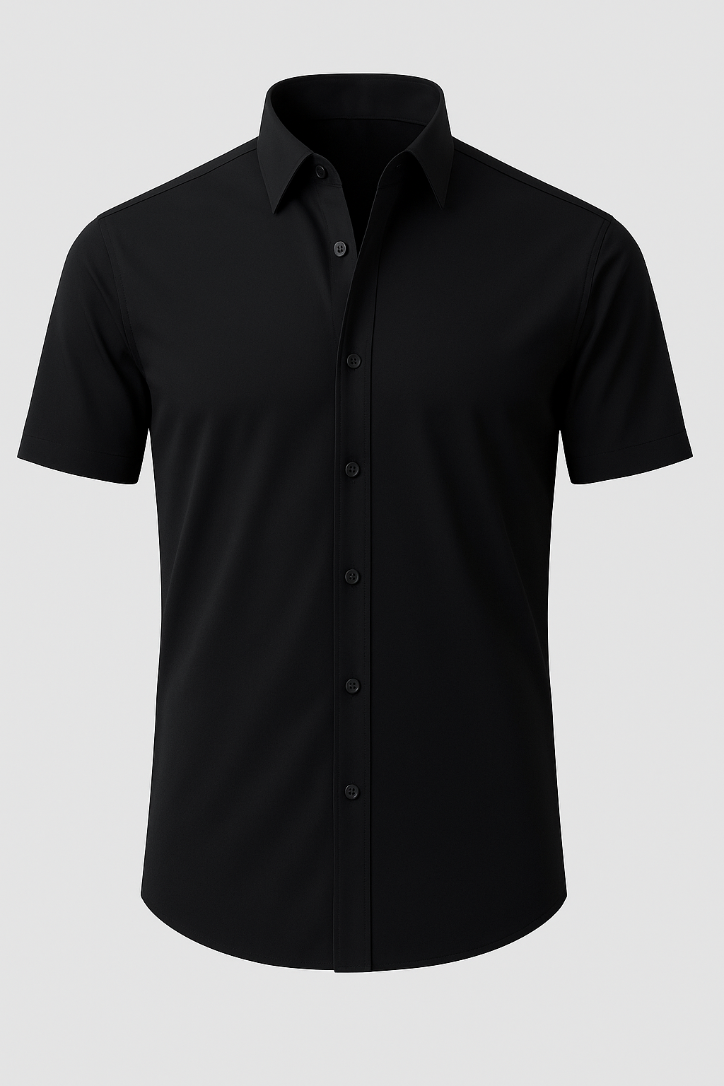 Non-Iron 4-Way Stretch Shirt with Transparent Buttons