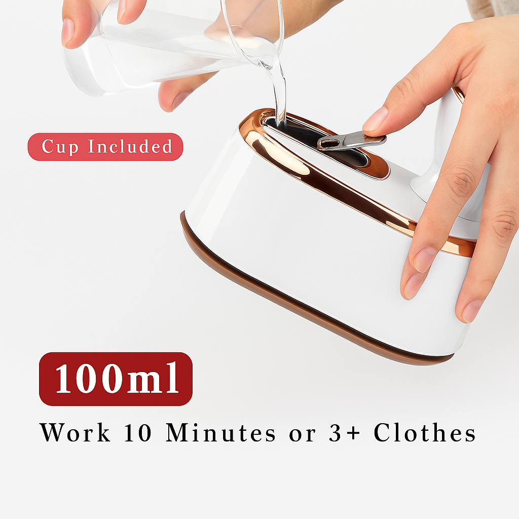 Portable steam iron for clothes
