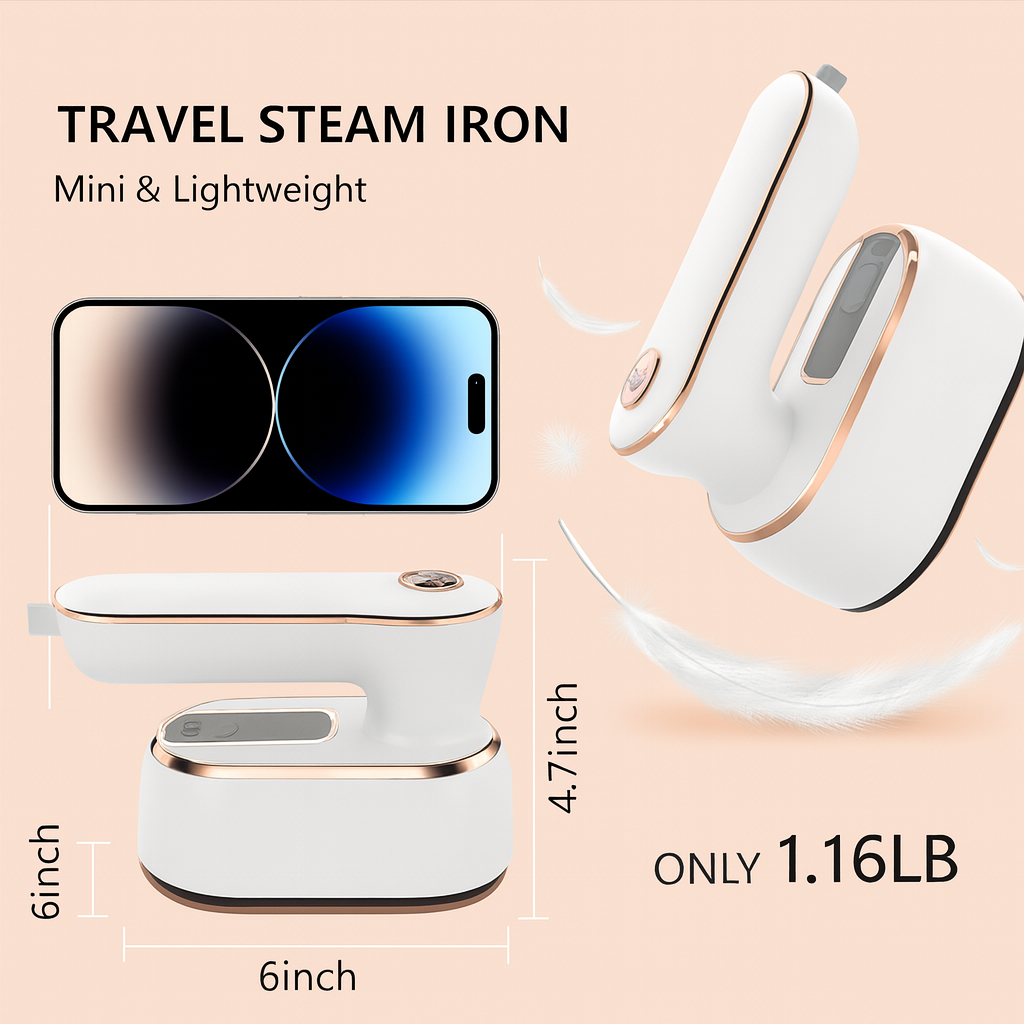 Portable steam iron for clothes