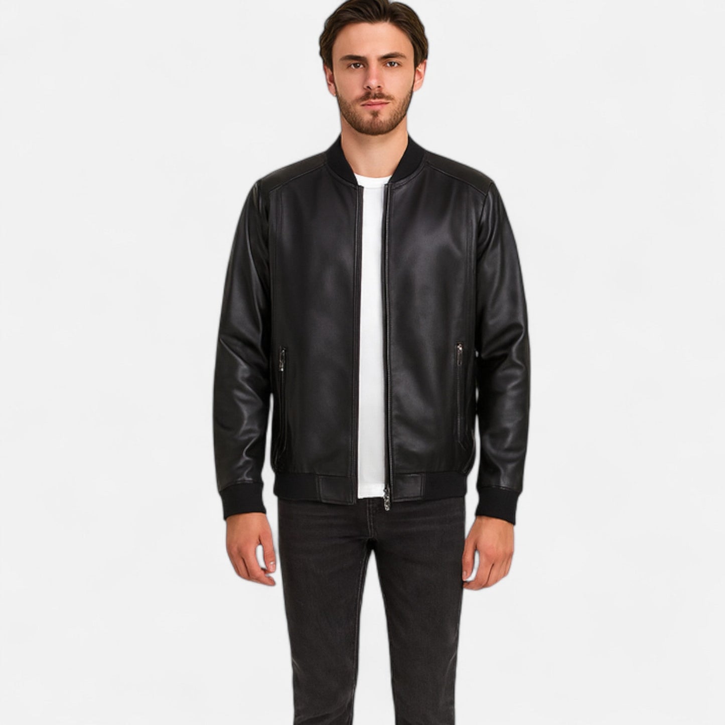 Ancienne Monde | Veste Homme Classique en Cuir Végan