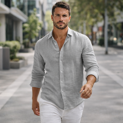 Casual Linen Men’s Shirt for Everyday Comfort
