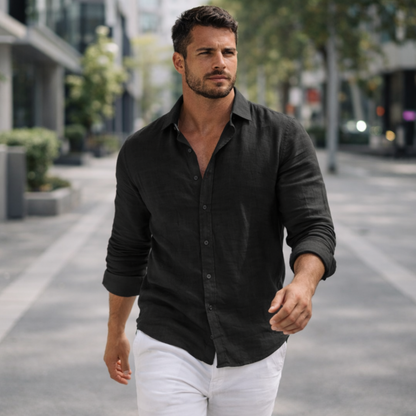 Casual Linen Men’s Shirt for Everyday Comfort