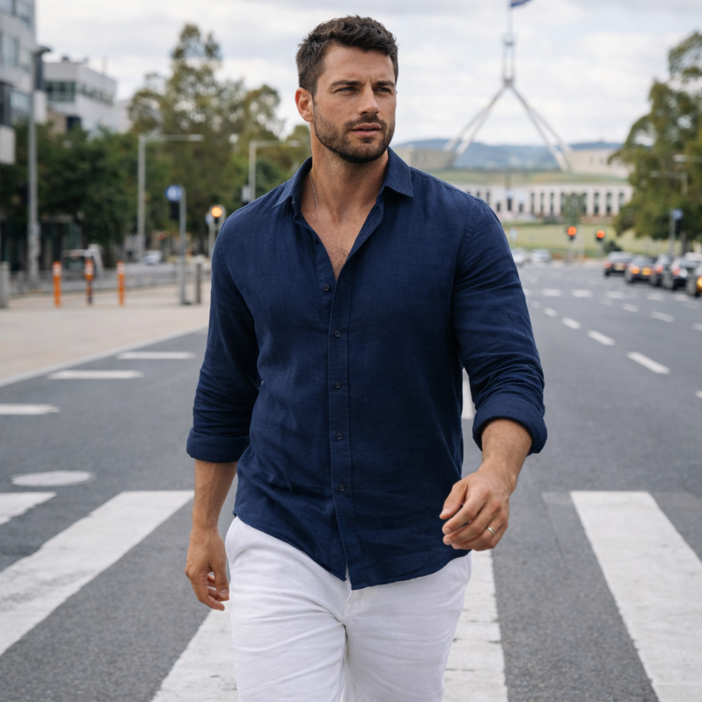 Casual Linen Men’s Shirt for Everyday Comfort