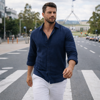 Casual Linen Men’s Shirt for Everyday Comfort