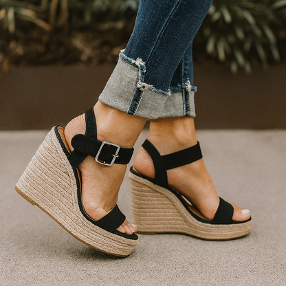 Women's Spring Heel Open Toe Wedge Sandals