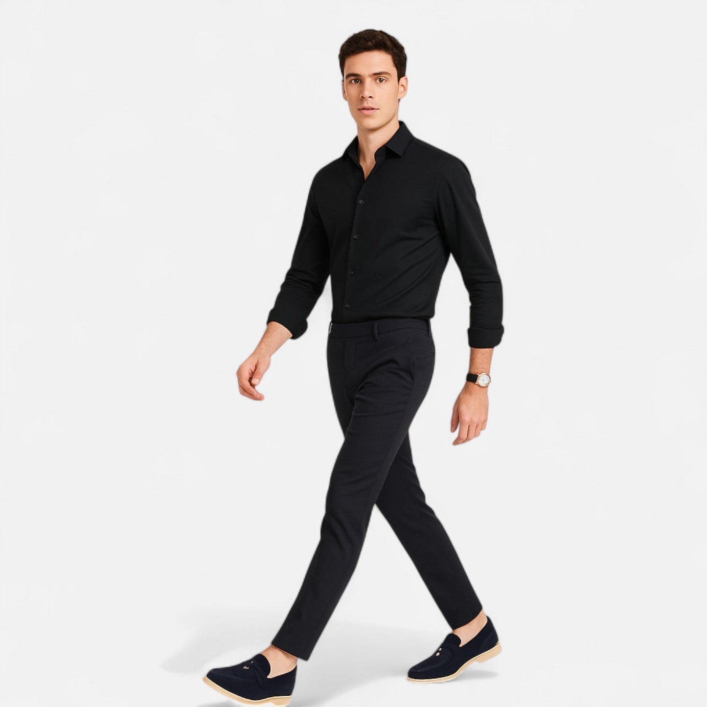 Herren-Mokassins aus Premium-Wildleder – flache Sohle, lässige Eleganz für den Winter