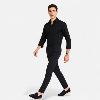 Herren-Mokassins aus Premium-Wildleder – flache Sohle, lässige Eleganz für den Winter