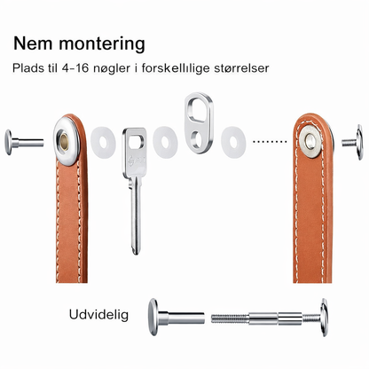 NordicKey™ | Premium Nøgleorganizer i Ægte Læder