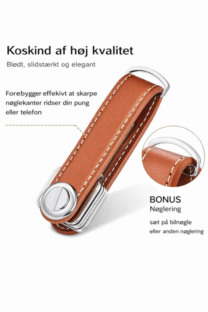 NordicKey™ | Premium Nøgleorganizer i Ægte Læder