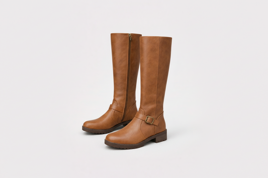 Jazzy — Knee‑High Boots with Buckle Detail