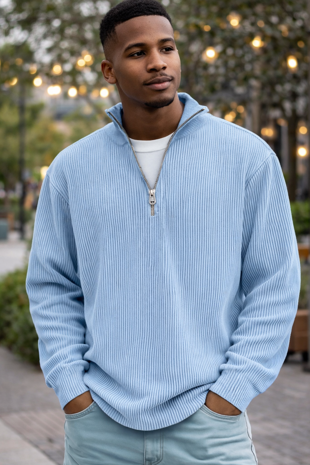 Herrenpullover mit modernem Schnitt