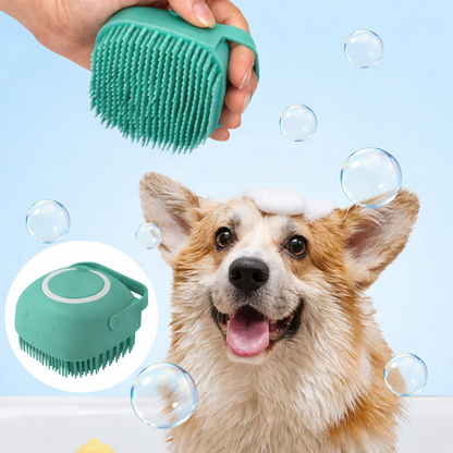 2‑in‑1 Pflege- & Shampoo-Massagebürste für Hunde