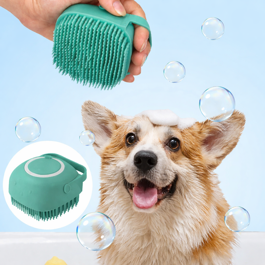 2‑in‑1 Pflege- & Shampoo-Massagebürste für Hunde