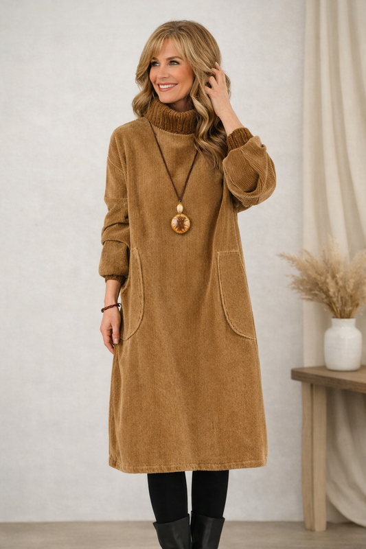 Jennie | Robe midi à col roulé