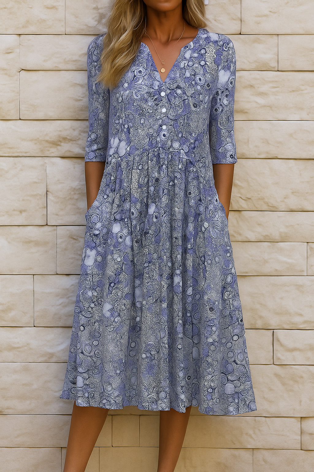 Harlow | Elegant Dress with V-Neck