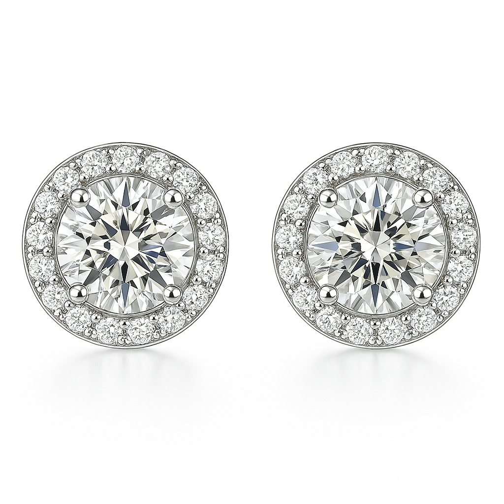 Divifa Glacã© Glamour Earrings in White Gold-Plated stainless steel