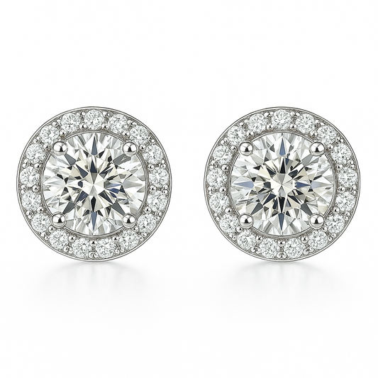 Divifa Glacã© Glamour Earrings in White Gold-Plated stainless steel
