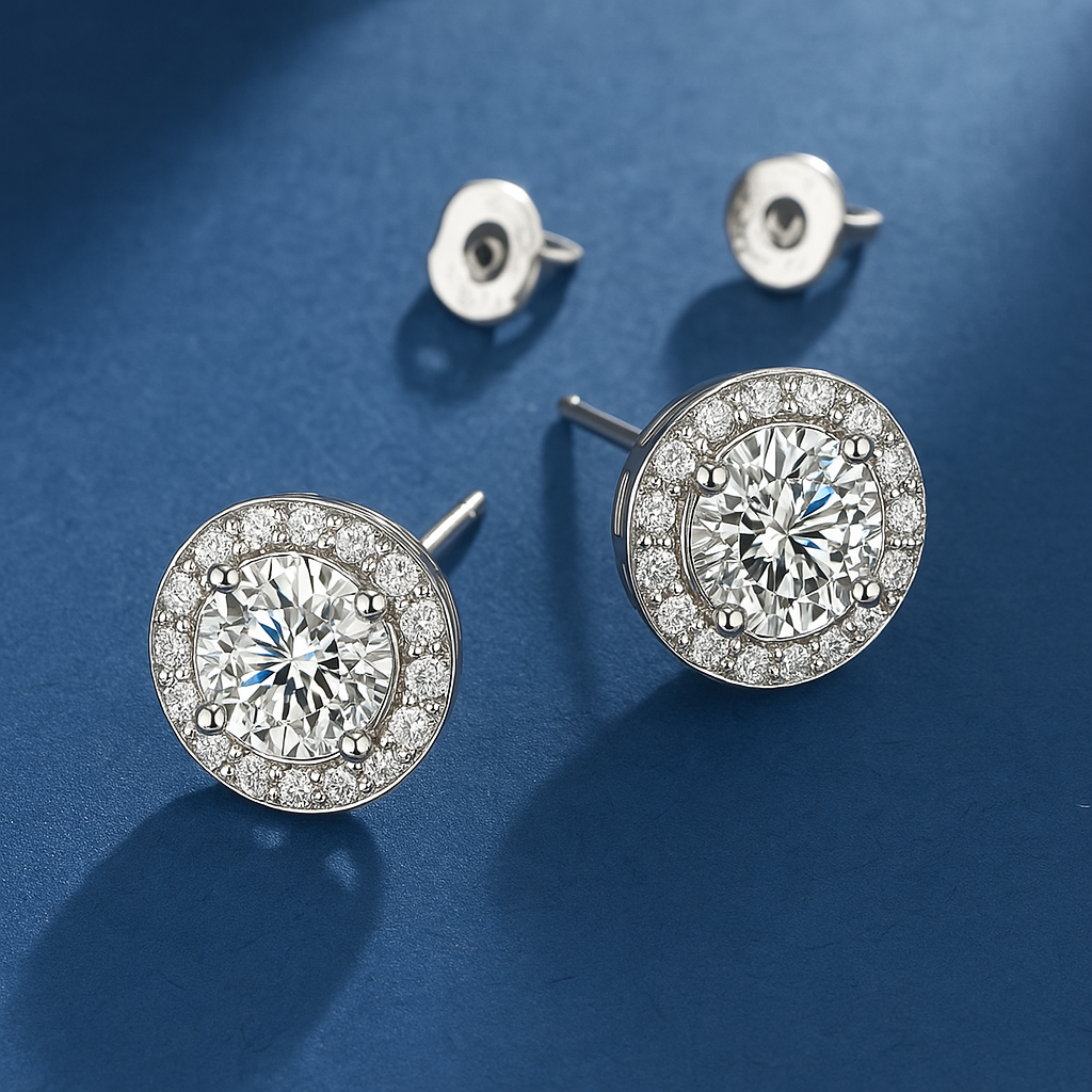Divifa Glacã© Glamour Earrings in White Gold-Plated stainless steel