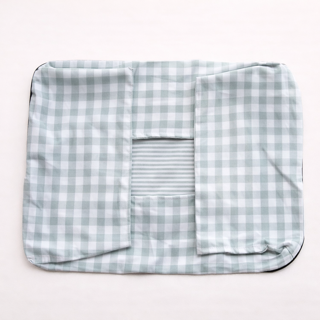 CloudBed Cotton Pet Sofa Bed – Breathable Striped Dog Bed for Small to Medium Pets