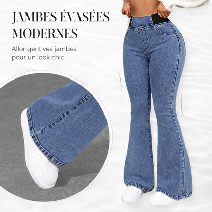 Rovindra - Hoge Taille Flared Jeans Dames