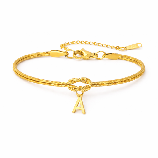 Eternal Knot Letter Bracelet