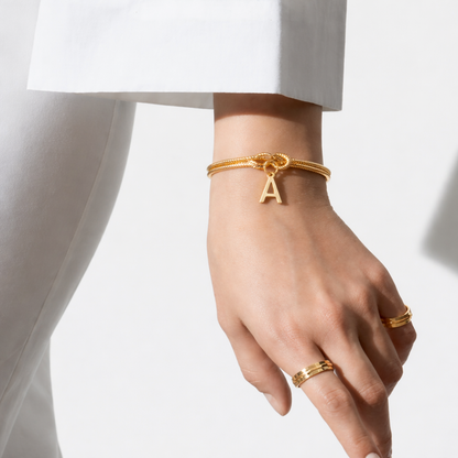 Eternal Knot Letter Bracelet
