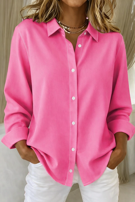 Grace | Women Casual Button Front Relaxed Fit Blouse